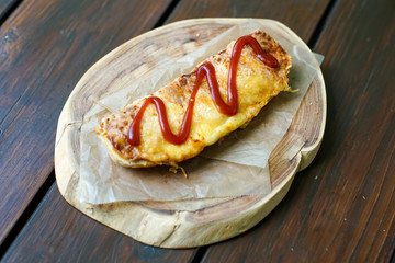 Fast food on a restaurant table