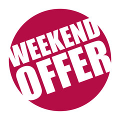red vector banner weekend offer