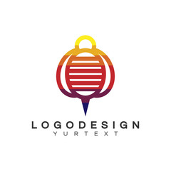 bee logo vector design full color