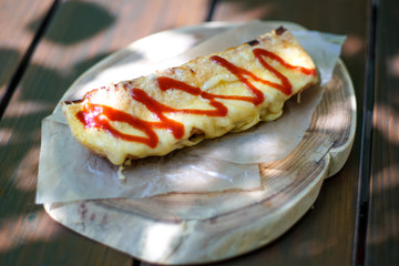 Fast food on a restaurant table