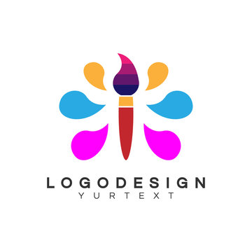 Fine Art Logo Vector Design Full Color