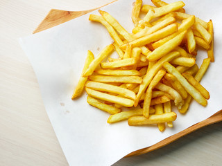 French fries on a restaurant table