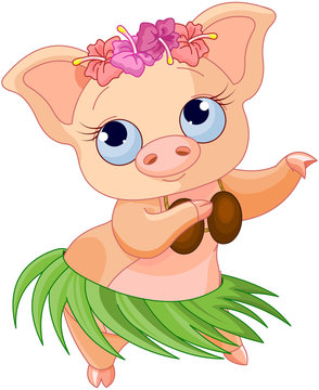 Hula Dancing Pig