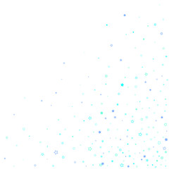 Blue, cyan, turquoise glitter stars confetti