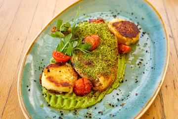 Main course in a restaurant