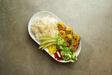 Main course in a restaurant