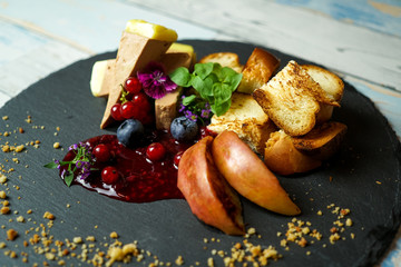 Main course in a restaurant