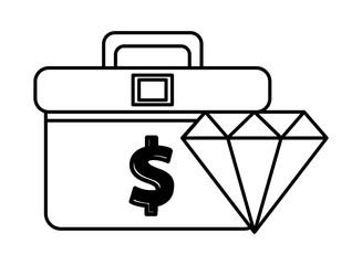 diamond stone luxury isolated icon