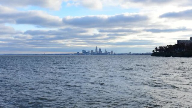 A time lapse video of clouds passing over the Cleveland, Ohio skyline.