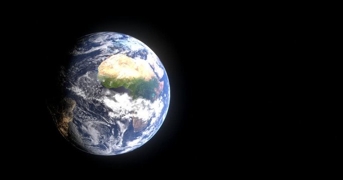 Realistic CG Earth in space scene.