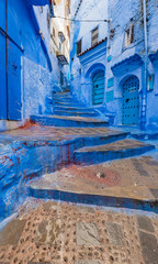 Streets of Chefchaouen the Blue city of Morocco