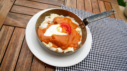 Main course in a restaurant