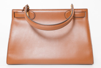 Brown female leather bag