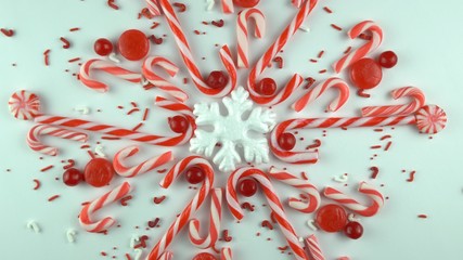 Christmas holidays, festive snowflake kaleidoscope mandala concept. Decoration ornament made of...
