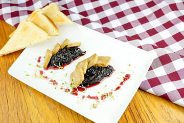 Main course in a restaurant