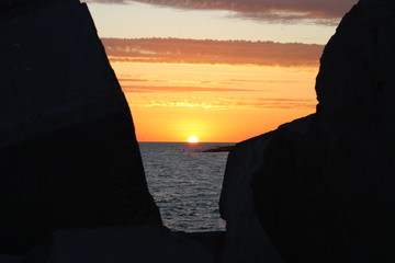 muelle atardecer 