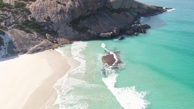 Aerial views of lovely esperance in morning light. Western Australia.