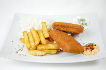 Main course in a restaurant