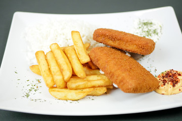 Main course in a restaurant