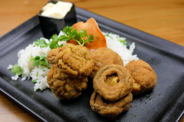Main course in a restaurant