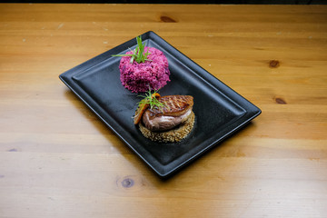 Main course in a restaurant