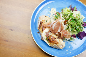 Main course in a restaurant