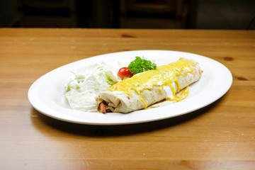 Main course in a restaurant