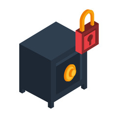 safe box money isolated icon