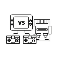 old tv with video game