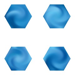 Set of hexagonal modern backgrounds.