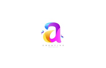 Creative Colorful Letter A Logo Design