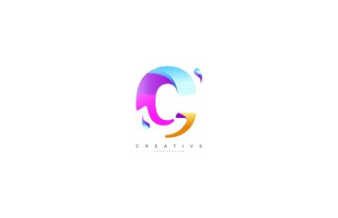 Creative Colorful Letter C Logo Design
