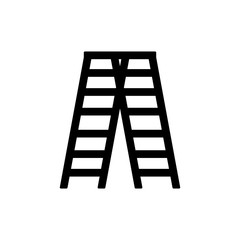 Ladder design, Step construction climb work stairway tool and repair theme Vector illustration