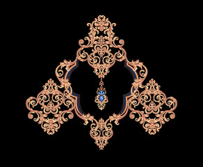 Baroque design, luxury European design，the wallpaper design