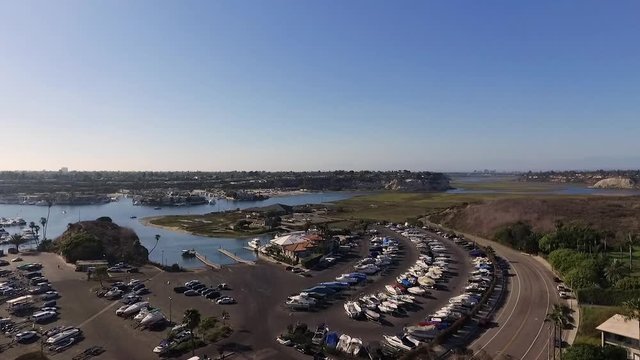 Drone shot of Hyatt Recency Newport Beach