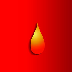 Fototapeta premium The colourful flame logo design or drop water 