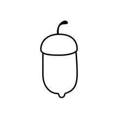 Autumn acorn design, season nature ornament garden decoration and botany theme Vector illustration