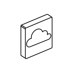 Cloud icon design, Digital technology communication social media internet and web theme Vector illustration