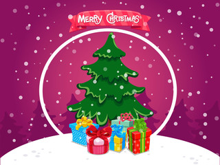 Set of Merry Christmas greeting cards design. Celebration event for Merry Christmas and New Year. Vector clipart illustration on color background