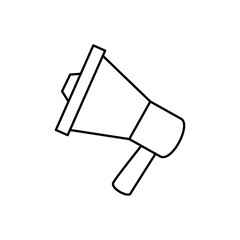 Megaphone icon design, Amplifer speaker bullhorn announce speech message communication and sound theme Vector illustration