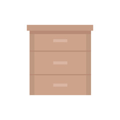 wooden drawer furniture isolated icon vector illustration design