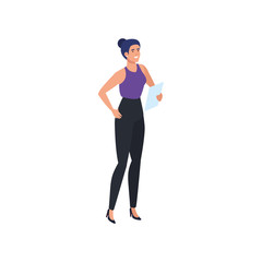 beautiful woman avatar character icon vector illustration design