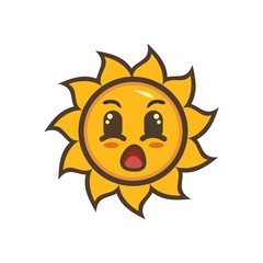 sun character design mascot vector