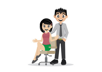 Young Businessman and woman.