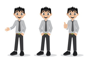 Naklejka premium funny young man businessman.