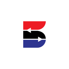 abstract number 5 s arrow geometric logo vector