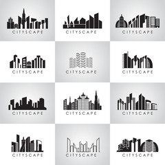 City scape logo design vector template