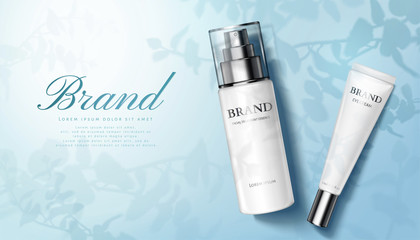 Nature skincare products ad