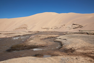 Gobi Desert Singing Sand Dunes river