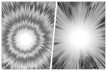 Manga burst speed line effect - obrazy, fototapety, plakaty